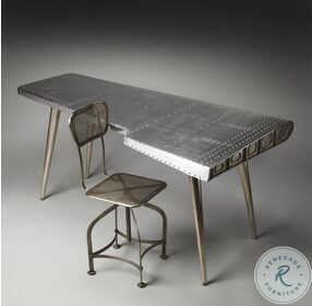 Pershing Industrial Chic Metalworks Swivel Chair