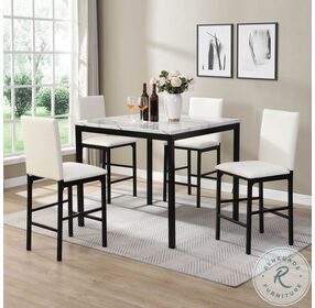 Tempe Black And White Counter Height Dining Table