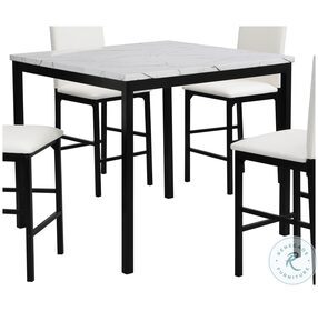 Tempe Black And White Counter Height Dining Room Set
