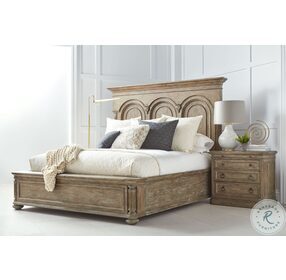 Architrave Rustic Almond Queen Panel Bed