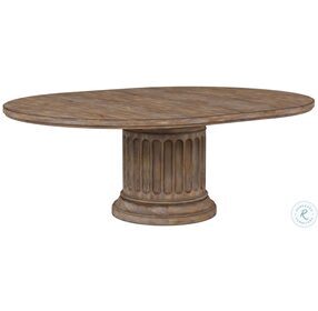 Architrave Almond Extendable Round Pedestal Dining Room Set