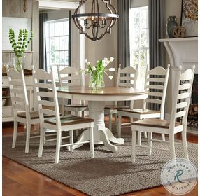 Springfield Honey And Cream Extendable Pedestal Dining Table