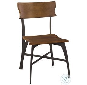 Boulder Brown And Graphite Steel Live Edge Chair