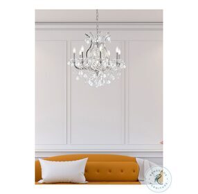 2800D26C-RC Maria Theresa 26" Chrome 9 Light Chandelier With Clear Royal Cut Crystal Trim