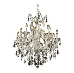 2801D27C-RC Maria Theresa 27" Chrome 13 Light Chandelier With Clear Royal Cut Crystal Trim