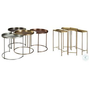 Special Reserve Brushed Brass And Burnished Steel Nesting Tables