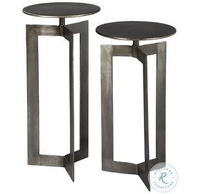 Special Reserve Black Nickel Twin Iron Accent Tables
