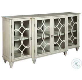Special Reserve White Breakfront Doors TV Stand
