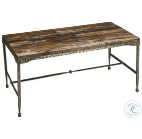Industrial Chic Gratton Distressed Mountain Lodge Rectangular Occasional Table Set