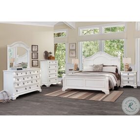 Heirloom White King Poster Bed