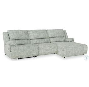 McClelland Gray 3 Piece Reclining Sectional with RAF Chaise
