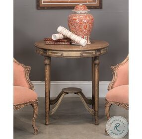 French Brown Tea Accent Table