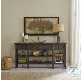 Paradise Valley Saddle Brown Hall Console Table