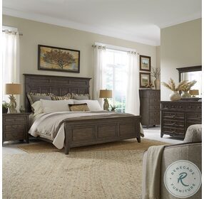Paradise Valley Saddle Brown Dresser And Mirror