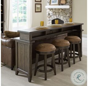 Paradise Valley Saddle Brown Console Bar Table