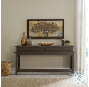Paradise Valley Saddle Brown Console Bar Table Set