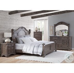 Heirloom Rustic Charcoal King Poster Bed