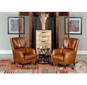 Baker Brown Leather Arm Chair