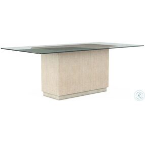 Cotiere Linen 82" Rectangular Pedestal Dining Room Set