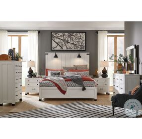Harper Springs Silo White Queen Panel Bed