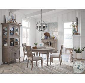 Lancaster Dovetail Grey Extendable Round Dining Table