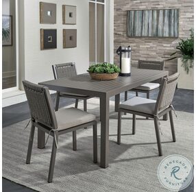 Plantation Key Granite Outdoor Rectangular Dining Table