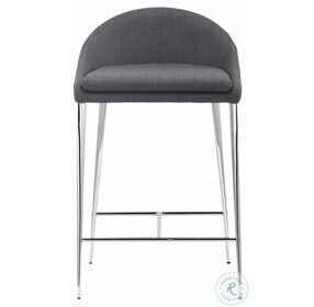 Reykjavik Graphite Fabric Counter Height Chair Set of 2