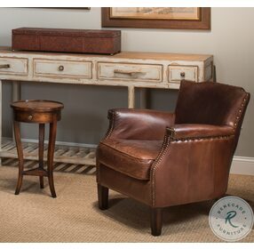 Topeka Brown Leather Chair
