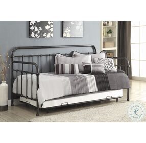 Manor Dark Bronze Metal Twin Daybed with Trundle
