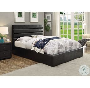 Riverbend Black Upholstered Full Platform Bed