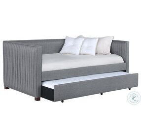Brodie Grey and Brown Twin Daybed with Trundle