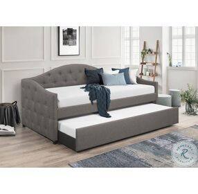 Sadie Grey and Black Twin Daybed with Trundle
