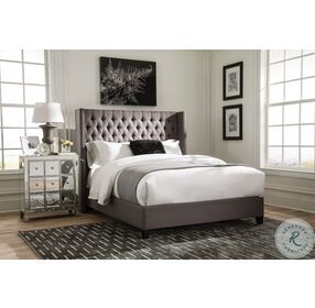 Bancroft Grey Upholstered Queen Panel Bed