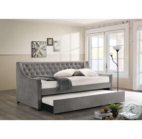 Chatsboro Silver Upholstered Twin Daybed With Trundle