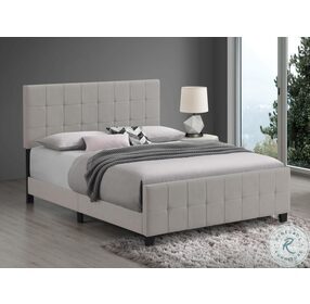 Fairfield Beige King Upholstered Panel Bed