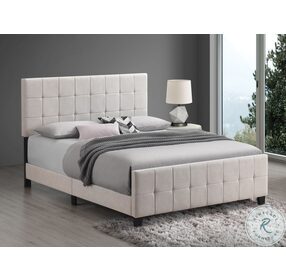 Fairfield Beige Queen Upholstered Panel Bed