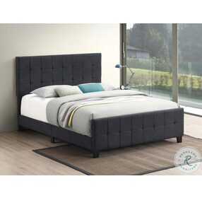 Fairfield Dark Grey King Upholstered Panel Bed