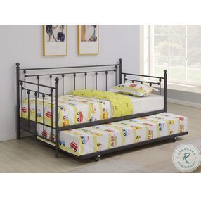 Nocus Gunmetal Twin Daybed With Trundle