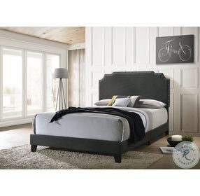 Tamarac Gray Upholstered King Panel Bed