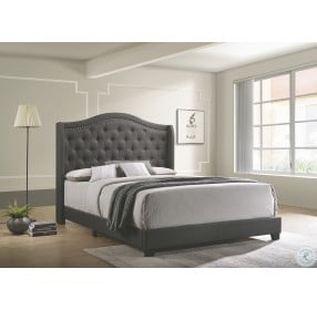 Sonoma Gray Upholstered Full Panel Bed