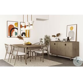 Finn Beige Spindle Dining Chair Set of 2