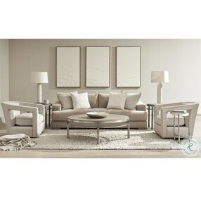 Aventura Tusk And Frosted Nickel Accent Table