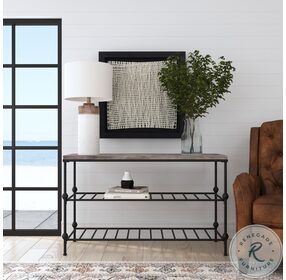 Emery II Silver Pine Console Table