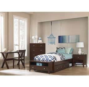 Pulse Chocolate Twin Platform Bed With Storage