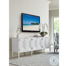 Sanibel Shell White Clearwater Long Media Console