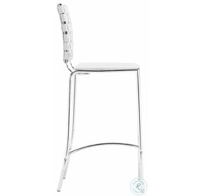 Criss Cross White Counter Height Chair Set of 2