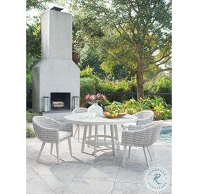 Seabrook Oyester White Outdoor Round Dining Table