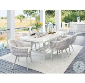 Seabrook Oyester White Outdoor Rectangular Dining Table