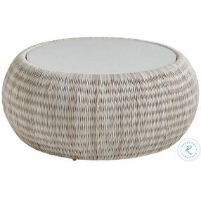 Seabrook Ivory And Taupe Outdoor Round Occasional Table Set