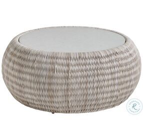 Seabrook Ivory And Taupe Outdoor Round Occasional Table Set